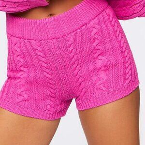 Forever 21 Crochet Booty Shorts size Medium Pink